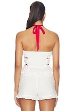 Alessia Embroidered Halter Top - thumbnail 6