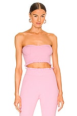 Product image of MAJORELLE Cropped Sweetheart Ribbed Tube Top. Click to view full details