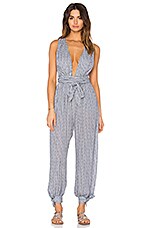 Mara Hoffman Pinwheel Wrap Top Jumpsuit in Pinwheel Cobalt | REVOLVE