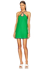 Product image of MATTHEW BRUCH Cross Strap Cutout Mini Dress. Click to view full details