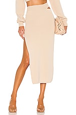Product image of Michael Costello x REVOLVE Cut Out Knit Midi Skirt. Click to view full details