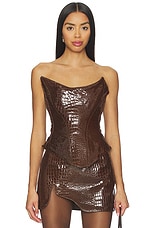 Nemesis Leather Corset Top - thumbnail 4