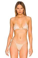 Product image of Monica Hansen Beachwear x REVOLVE Padded Triangle Bikini Top with Crystals. Click to view full details