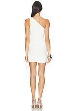 One Shoulder Chiffon Tie Mini Dress - thumbnail 6