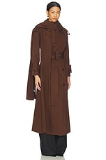 Hooded Scarf Trench Coat - thumbnail 6