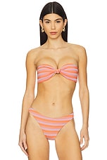 Stripe Knot Bandeau Bikini Top