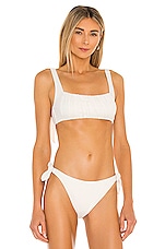 Product image of MINKPINK Constance Ruched Crop Bikini Top. Click to view full details