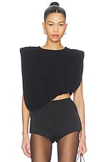 Liria Jersey Draped Top - thumbnail 4