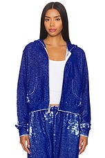 Bowman Burnout Loop Terry Crop Zip Up Jacket