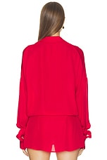 Drape Front Silk Blouse - thumbnail 6