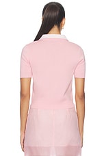 Doubled Half Front Placket Knit Tee - thumbnail 6