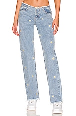 Product image of MORE TO COME Angelina Daisy Distressed Jean. Click to view full details