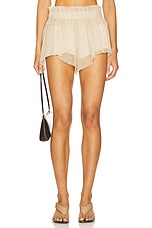 Linen Ruffle Shorts
