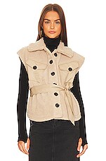 Product image of Marissa Webb Frankie Sherpa Coated Canvas Vest. Click to view full details