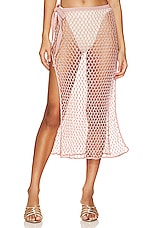 Product image of My Beachy Side Crochet Net Beaded Maxi Skirt. Click to view full details