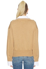 Cotton Cashmere Mixed Media V-neck - thumbnail 6