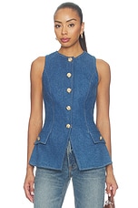 Vintage Wash Denim Waistcoat - thumbnail 4