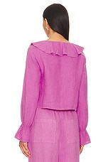 Nation Los Angeles Camila Ruffle Tie Front Top in Rosebud | REVOLVE