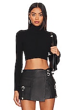 Cara Cropped Knit Mock Neck