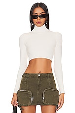 Cara Cropped Knit Mock Neck