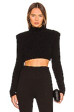Product image of NBD Tory Strong Shoulder Cropped Sweater. Click to view full details