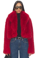 The Delaney Cropped Fur Jacket - thumbnail 4