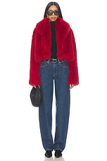 The Delaney Cropped Fur Jacket - thumbnail 7