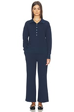 Waffle Knit Cropped Track Pant - thumbnail 8