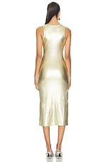 Gold Metallic Ribbed Dress - thumbnail 6
