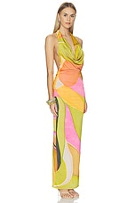 Green Abstract Sabine Dress - thumbnail 4