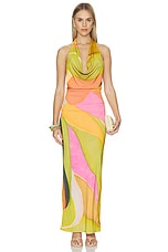 Green Abstract Sabine Dress - thumbnail 5