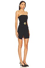 NICHOLAS Remi Strapless Belted Mini Dress in Black | REVOLVE