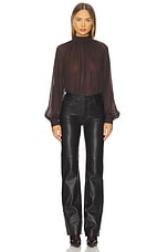 Solene Long Sleeve Mock Neck Blouse - thumbnail 7