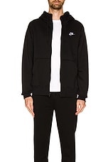 Nike NSW Club Hoodie In Black & White | REVOLVE