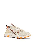 nsw react vision sneaker in pale ivory & monarch nike