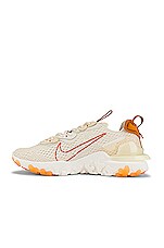 nsw react vision sneaker in summit white & sunset pulse