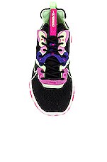 nsw react vision sneaker in summit white & sunset pulse