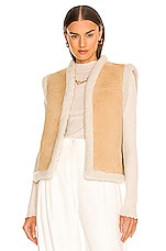 Product image of NILI LOTAN Jesse Shearling Vest. Click to view full details