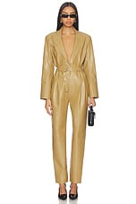Easy Fit Single Breasted Tapered Leg Jumpsuit - thumbnail 4