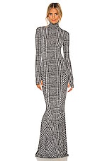 Product image of Norma Kamali Long Sleeve Turtle Fishtail Gown. Click to view full details