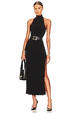 Product image of Norma Kamali x REVOLVE Halter Turtle Size Slit Gown. Click to view full details