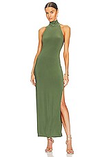 thumbnail image 2 of Norma Kamali X Halter Turtle Side Slit Gown In Blush... 2 of 13
