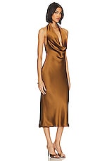 Halter Drape Midi Dress - thumbnail 5
