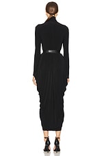 Long Sleeve Turtleneck Waterfall Dress - thumbnail 6