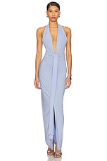 x REVOLVE Tie Front Halter Gown - thumbnail 4