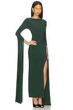 Open Back Ribbon Sleeve Wide Slit Gown - thumbnail 5