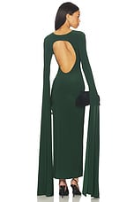 Open Back Ribbon Sleeve Wide Slit Gown - thumbnail 8
