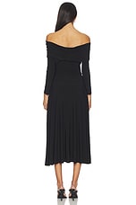 3/4 Sleeve Cowl Neck Flared Dress - thumbnail 6