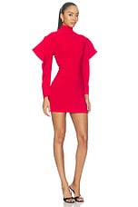 Wing Sleeve Open Back Bow Neck Mini Dress - thumbnail 6