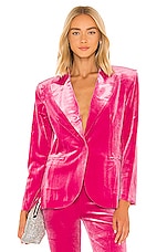 Product image of Norma Kamali Single Breasted Blazer en Rose. Click to view full details